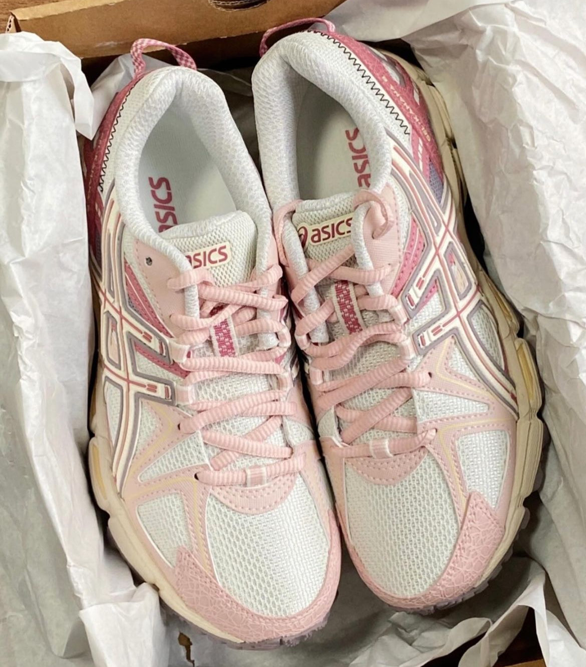 White Pink Asics